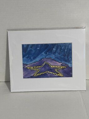 Palmer Lake Star Colorado Watercolor Art Print 10x8in Matt 5x7in Photograph